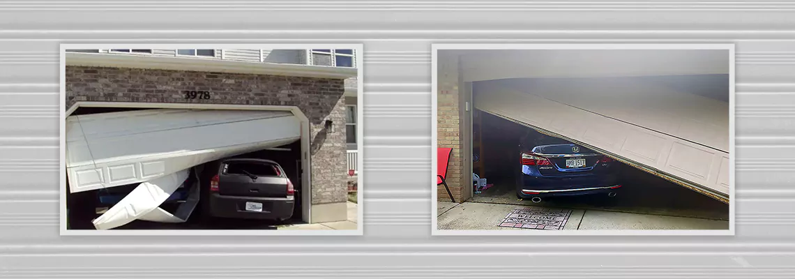 Repair Commercial Garage Door Got Hit By A Car in Coral Springs, Florida